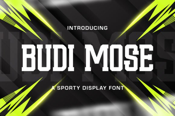 Budi Mose: A Sporty Sans Serif Font for Your Brand