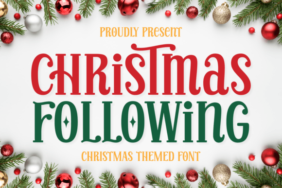 Christmas Following: A Cheerful Serif Font for Holiday Crafts