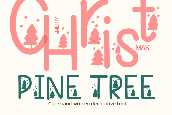 Pine Tree Font Brings Seasonal Charm to Handmade Products