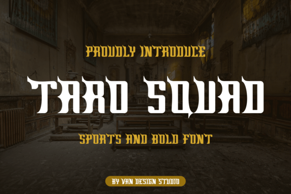 Taro Squad: A Blackletter Font with Modern Whimsy for Branding