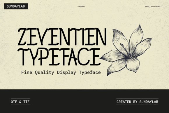 Zeventien: A Display Font for Professional Small Business Branding